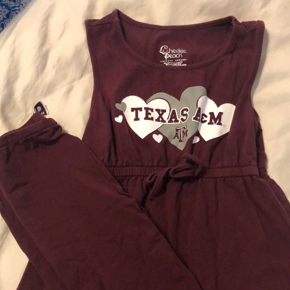 Texas A&M Aggie tee dress with leggings